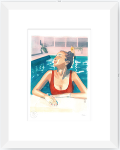 Yin 2 / Mujer Con Traje De Baño Rojo - 33 x 48 cm