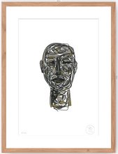 Cargar imagen en el visor de la galería, Doodle Head Musgo - 33 x 48 cm
