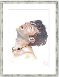 Damon In The Shower - 33 x 48 cm