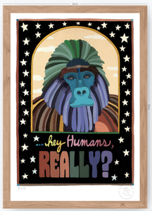 Hey Human Really - 33 x 48 cm