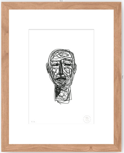 Doodle Head B&N - 33 x 48 cm