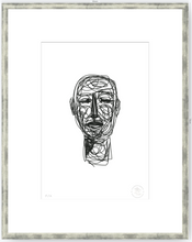 Cargar imagen en el visor de la galería, Doodle Head B&amp;N - 33 x 48 cm
