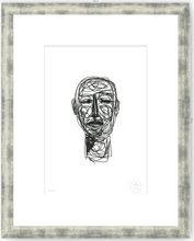 Cargar imagen en el visor de la galería, Doodle Head B&amp;N - 33 x 48 cm
