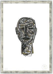 Doodle Head Musgo - 33 x 48 cm